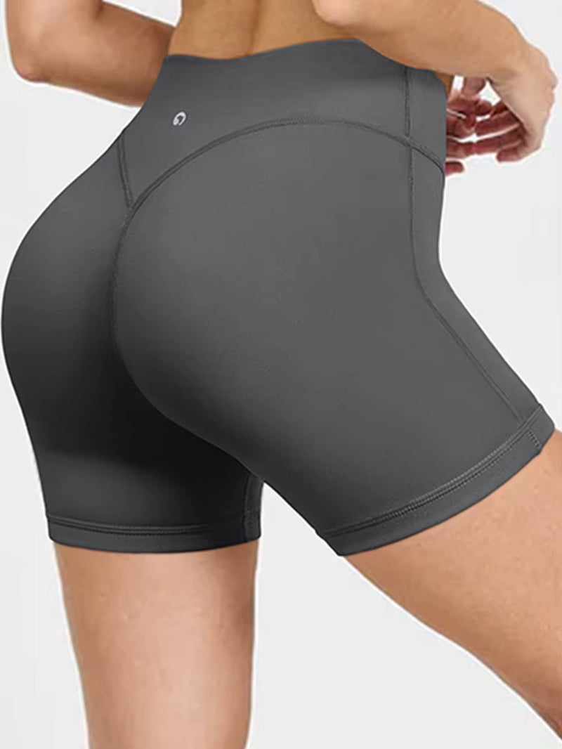 Summer Women'S High-Waist Breathable Yoga Shorts High Elastic Running Tights Leggings Cycling Workout Gym Sports Shorts