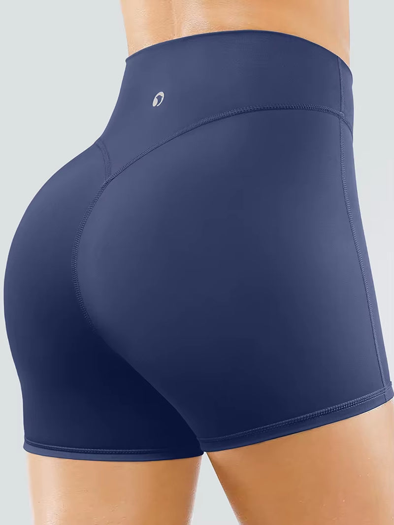 Summer Women'S High-Waist Breathable Yoga Shorts High Elastic Running Tights Leggings Cycling Workout Gym Sports Shorts